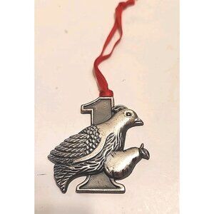1990s Home for the Holidays 12 Days of Christmas Pewter Ornaments: 1st Partridge